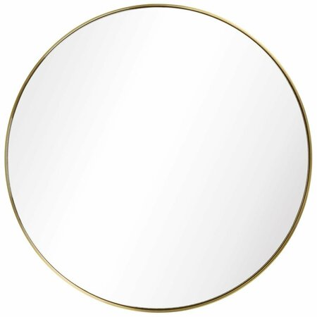 EMPIRE ART DIRECT Ultra Brushed Gold Stainless Steel Round Wall Mirror PSM-40104-3030R